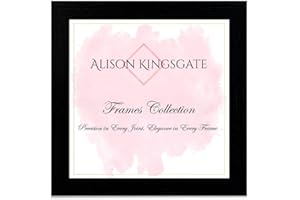 Alison Kingsgate Modern 60X60CM Black Picture Frames- Engineered Wood Photo Frame with Shatterproof Perspex Front- Ideal for Posters, Certificates & Artwork- Wall Mount or Tabletop Display