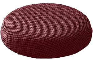 IMIKEYA Funda elástica para silla redonda de asiento de asiento para silla de oficina, bar, restaurante, silla de oficina Claret