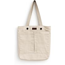 Buy Canvas Tote Bags for Women with Zip, Yellow (Off White) at