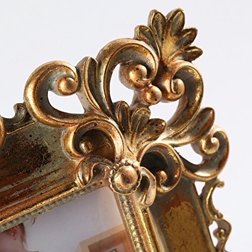 Giftgarden Bilderrahmen 10×15 barock antik viereckig golden Geschenke Freunde - 7