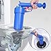 Produktbild UNIQUED Druck Luft Abfluss Pumpe Mit Hochdruck Leistungsstarker Manueller Spül Kolben Sauger Pumpe Für Bade Toiletten, Bad, Dusche, Küche Verstopfte Rohr Badewanne (Biegung von)