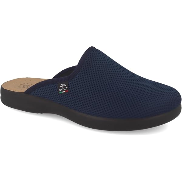Fly Flot | Classic Man, Pantofole Uomo con Fibbia Regolabile, Ciabatta con Tomaia Stretch Adattiva in Microfibra Elasticizzata, Sottopiede imbottito in Pelle Antishock, Testa di Moro, 42