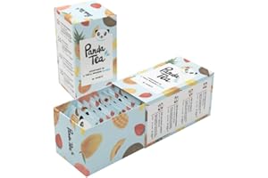Panda Tea - Juego de té helado e infusión helada | 4 mezclas unidas en 1 caja | 20 bolsitas | Surtido Descubrimiento | Idea de regalo para el día de la abuela y la madre | Desintoxicación e