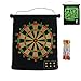 Price comparison product image Ukayed Magnetic Reversible Dartboard & Golf Dart Game 6 Darts Roll Up Easy To Store & Play & Safe Traditional Dart Board One Side & Golfing Round Game On Other Side Easy to Hang