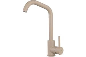 Tondiy Rubinetto da Cucina Avena in Acciaio Inox, Miscelatore Monocomando per Lavello con Beccuccio Girevole a 360°, Rubinetti Acqua Fredda e Calda, Aeratore Rimovibile