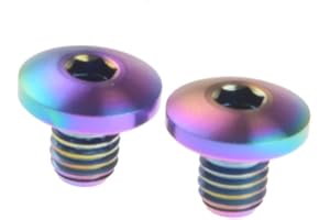 Ruifu Tornillos de aleación de titanio Gr5 M5 para Shimano XT Tornillos de aceite de mango de freno Tornillos de bicicleta (2 unidades)