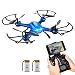 Produktbild Quadrocopter Potensic Drohne Wifi 2.4GHz 6-Achsen-Gyro 2 MP HD Kamera FPV Monitor Video Live 3D Flip Funktion-blau