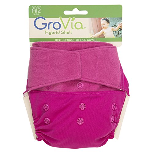 GroVia® Hybrid One-Size Cloth Nappy Shell, Hook & Loop, Lotus