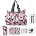 Bebamour Original Floral Designer Diaper Tote Bags Nappy Changing Bag (Red)