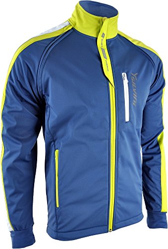 SILVINI Herren Fahrrad Jacke Sportliche,mit Abnehmbaren rmeln, Navy/Lime, XL