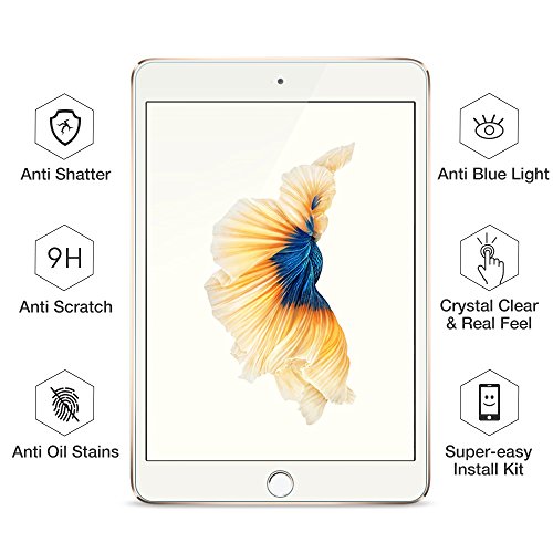 [Installation Werkzeug] Neues iPad 9.7 2017/ iPad Air / Air 2 / Pro 9.7 Schutzfolie, ESR® 0.3mm [Anti-blau Strahl] Tempered Glas Folie Panzerglas Folie für iPad Air / Air 2 / Pro 9.7/ Neues iPad 9.7 2017 - 2