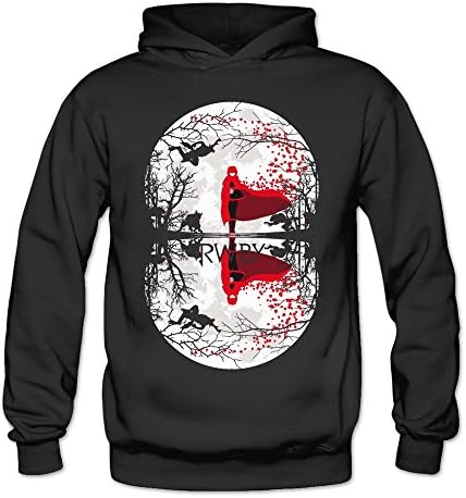 Funny Rwby Starry Crescent Sky Ruby Rose Logo Women's Hood Sweatshirt Black -  Black - 