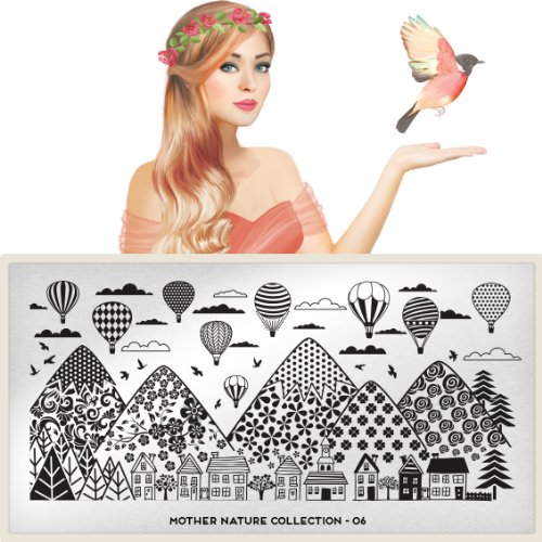 MoYou-London Nail Art Image Plate Mother Nature Collection - 06
