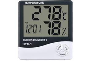 YALIKESI Misuratore del misuratore dell'igrometro del termometro della temperatura dell'umidità dell'interno digitale per la vita dell'interno dell'ufficio a casa