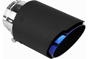 Umisu Embout d'Échappement en Fibre de Carbone Tuyau d’Échappement de Voiture Systèmes d'échappement Extrémités de Tuyau Sorties de Tuyau Arrière, 63mm