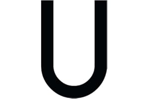 ‎1PEAK Buchstaben Aufkleber, wetterfest, einzelner Buchstabe U, schwarz, 10 cm (100mm) großgeschrieben