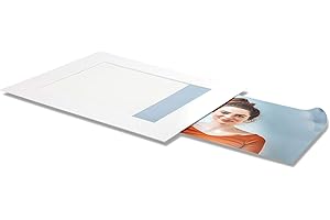AlphaUVplus - Einsteck Passepartouts - Reinweiß - 10 Stück - Außen: 15x20cm / für Foto: 10x15cm - mit verklebter Rückwand und Foto-Einschub - Slip-In - Museumsqualität