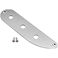 Musiclily Pro Steel 3-Hole Bass Control Plate for Vintage PB/Tele Bass Style Electric Bass, Chrome