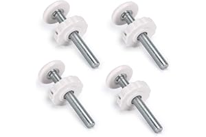 Sumnacon 4 pcs Filetées de Broche Tiges Pression pour Barrière d’Escalier (blanc)