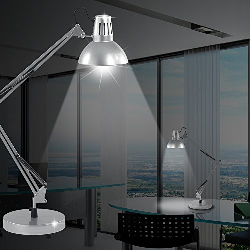 Preisvergleich Produktbild MIA Light Architekt Schreib 820mm / Retro / Silber / Lampe Architektenlampe Architektenleuchte Bürolampe Büroleuchte Gelenkarmlampe Gelenklampe Gelenkleuchte Schreibtischlampe Schreibtischleuchte