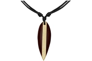 SOULCATS Soul-Cats 1 catena da surf regolabile in cotone con ciondolo in legno a strisce di legno per tavole da surf