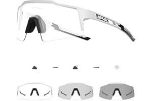 KAPVOE Gafas de Ciclismo Fotocromáticas con TR90 Mujeres Hombres Niños Niñas Gafas de Sol Deportivas Mujeres Hombres K9023