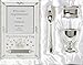 Beautiful Boxed Silver Plated Christening Day Gift Set - 4-Piece, Includes Egg Cup, Spoon, Baby Photo frame, Napkin Ring in Presentation Gift Box.