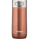Contigo Luxe Autoseal Insulated Travel Mug, Stainless Steel Coffee Mug | AUTOSEAL, drink with the push of a button, leak-proo