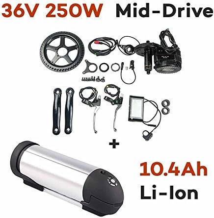 36V 250W mid drive eBike electric bike kit with 10.4AH SAMSUNG battery, same as Bafang BBS01 8fun