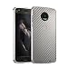Produktbild Moto Z Play Hülle,Grandcaser Aluminum Bumper + Carbon Fiber Acrylic Back Cover [2 in 1] Anti-Kratzer Stoßfest Hybride Schutzhülle für Motorola Moto Z Play-Silber