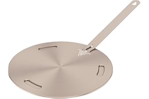 GATPHY Placa para inducción, adaptador de 20 cm, placa adaptador de inducción con mango extraíble, placa de adaptación para inducción uniforme para cocina eléctrica de gas, olla de agua (20 cm)