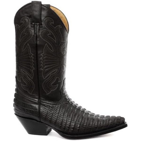 3241 Sendra Stivali Cowboy Flor. Nero Pitone Patchwork - Foto 6