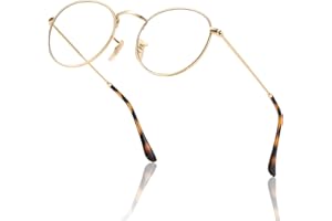 kimorn Blue Light Blocking Glasses,Anti Eyestrain & UV Protection, Round Frame Glasses for Women and Men
