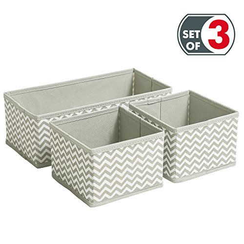 Tatkraft Wave Chevron Aufbewahrungsboxen für Zubehörteile aus Stoff 3er Set - 4