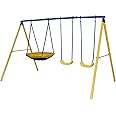 Zero Gravity Kids Swing Set With Sturdy Metal Frame. Garden Fun For Up To 4 Children (Space Shuttle)