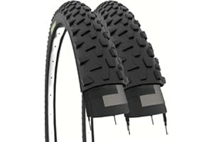 ECOVELO 2 pneus 26 x 2.10 (54-559) pneus en Caoutchouc Noir Moto Adulte vélo VTT