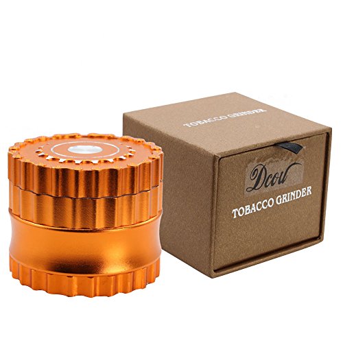 DCOU Neues Design Premium Grinder für Kräuter, Tabak und Kaffeebohnen 2.5 Zoll 63mm 4 Teile mit dreieckige sägezahnformige Klingen - 7