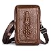 Produktbild Hengwin Herren Schultertaschen Leder, Kleine Handytasche Männer Gürteltasche Holster Gürtelclip Handtasche Hüfttasche für iPhone XR XS X 7 8 Plus XS Max Galaxy S8/9/10 (Braun)