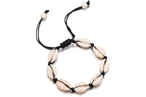 LUMoony MoonyLI Shell Fußkettchen Armband Natürliche Kauri Perlen Handgemachte Hawaiian Beach Foot Schmuck Verstellbare Mädchen Damen Armband Fußkettchen 1St
