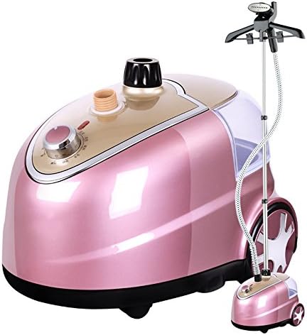 LJHA Clothes Steamer, 2000W Powerful Fast Heat Garment Steamer, Standing Vertical Large Capacity Steamer Clothes with Fabric Brush, Garment Hanger andRetractable Pole for Home Steamer ( Color : Red )