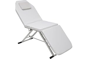 Eieblek 3 zoner vikbar massagestol säng, massagesäng kosmetisk säng, mobil massagebord, bärbar hopfällbar Deluxe salong spa säng, lastkapacitet 200–250 kg