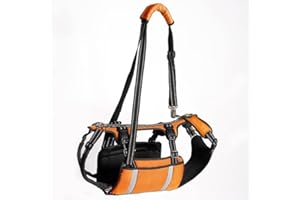 COODEO Mobility uprząż do podnoszenia psa, awaryjna chusta do noszenia psa, kamizelka rehabilitacyjna, nosidełko dla starszych psów, urazy stawów, zapalenie stawów, pomarańczowa, rozmiar M