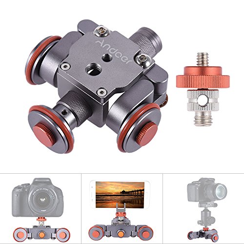 Andoer motoris     lectrique 3 roues vid  o poulie voiture Dolly Rolling Slider Skater pour Canon Nikon Sony cam  ra cam  scope pour iPhone 7 7plus 6 6 s Samsung Huawei Smartphone