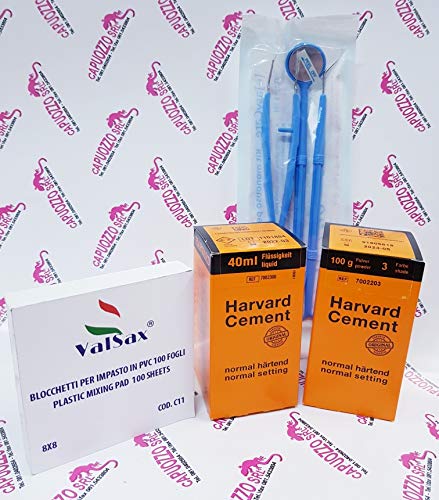 Cemento Dentale Fissaggio e sotto-otturazione Harward cement protesi definitivo ponti e corone + Omaggio kit prima visita.