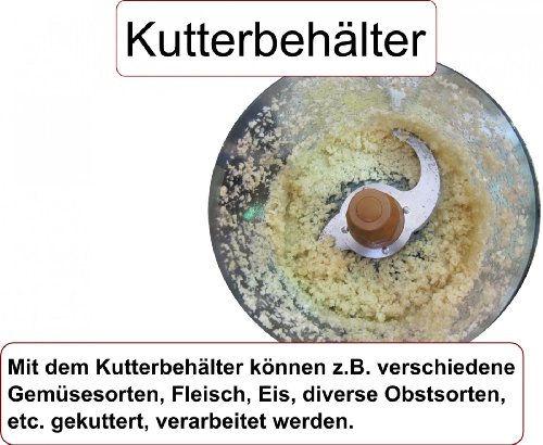 Beeketal Profi Kutter „BKK03“ Fleischkutter mit Doppelsichel Spezialklingen aus gehärtetem Edelstahl, starker 800 Watt Motor mit 3 Stufen 1800, 2300 U/min und Impulsfunktion, Deckel mit Nachfüllöffnung und Sicherheitsverschluss (Tischkutter Betrieb nur bei verschlossendem Deckel möglich) - 4