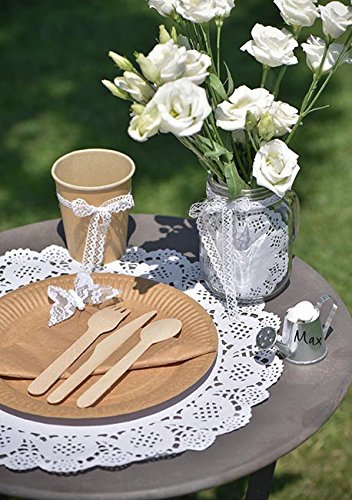 Spitzenband, 9 mm breit, 5 m lang, weiß - 3