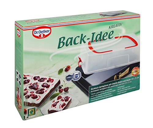 Dr. Oetker 1123 Rechteck-Springform mit Servierboden und Transporthaube 29x42x7cm BackIdee Kreativ - 7