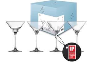 Zwiesel Glas Vasos de martini Echo (4 unidades), diseño moderno con fondo especial, apto para lavavajillas, fabricado en Alemania (número de referencia 123383)
