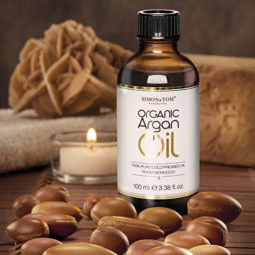 Simon & Tom Organic Argan Oil – Organisch zertifiziertes Arganöl für Haare, Haut und Nägel. Ideal für intensive Körper- und Nagelpflege und als natürliches Haaröl. Für alle Haartypen ✔ Ohne Parabene ✔ Ohne Silicone ✔ Ohne Tierversuche ✔ 100ml - 4