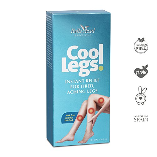 Belle Azul Cool Legs – Belebt die Beine und lindert sofort jegliches Gefühl des Unbehagen. Kühlendes Gel verbessert die Durchblutung. Mit Arganöl, Arnika, Pfefferminze, Rosskastanie & Hamamelis ✔ Für alle Hauttypen geeignet ✔ kühlende Wirkung ✔ Frischer Minzgeruch ✔100ml - 4